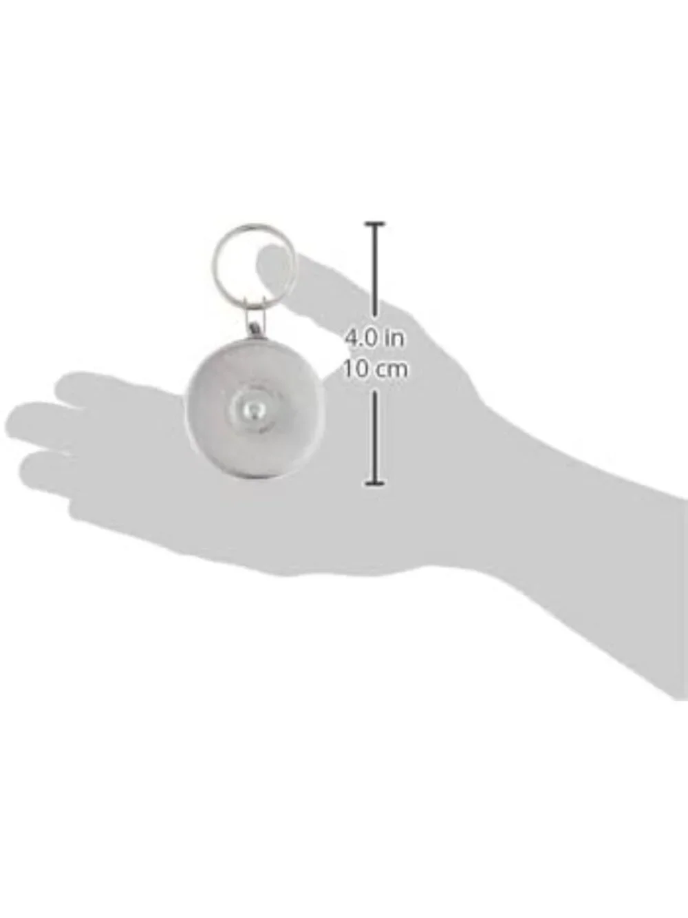 Retractable Key Holder with Steel Belt Clip & Split Ring - Durable & Convenient